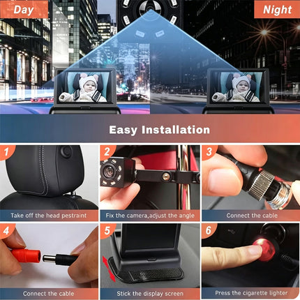 4.3 inch Foldable Car Rear View Display Screen & Camera Set