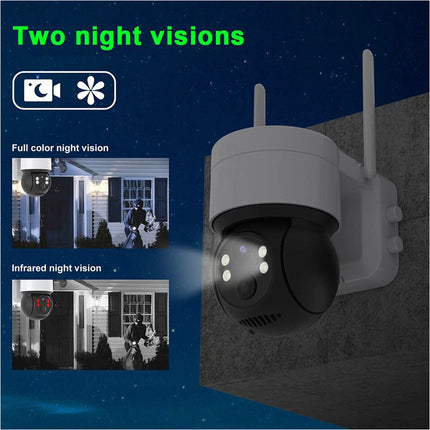 Solar Security IP Camera Battery Powered Outdoor Wireless WiFi CCTV PTZ Camera