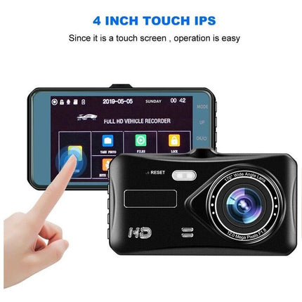 Dash Cam 4 Inch LCD Car DVR Driving Recorder Dual Lens Camera 1080P Vehicle Video