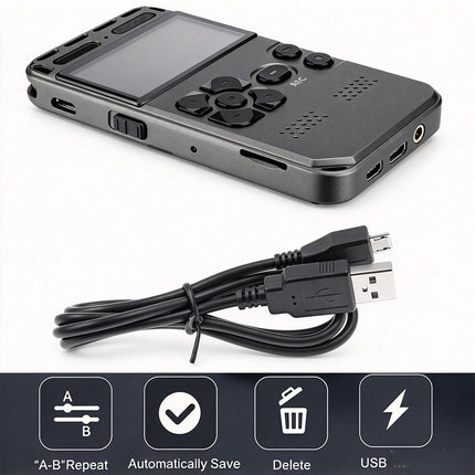 64GB Digital Voice Recorder Dictaphone Audio Sound Voice Recorder MP3 Player