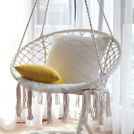Hammock Chair Macrame Cotton Swing Bed Relax Indoor Outdoor Hanging Garden