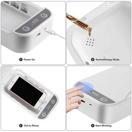 Portable Mobile Phone UV Sterilizer Sanitizer Box Disinfection Case Cleaner USB