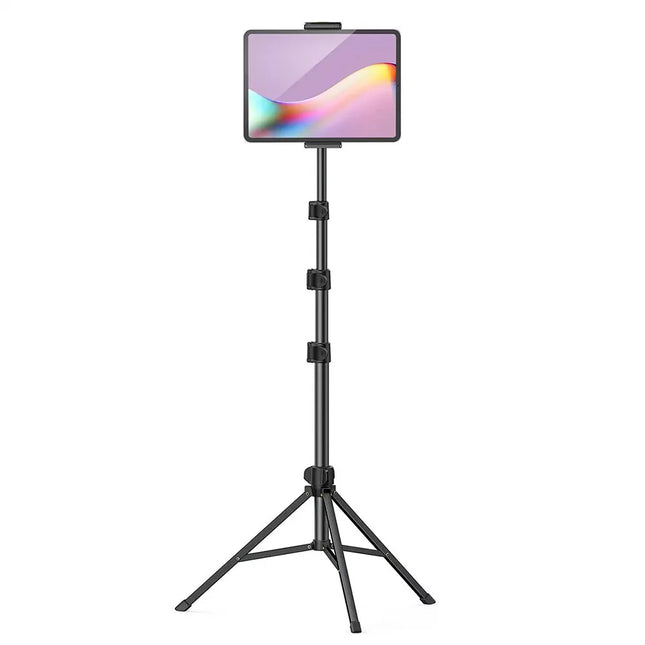Portable Tripod Floor Tablet Stand Holder Carrying for iPad 4.7-12.9 inch Height