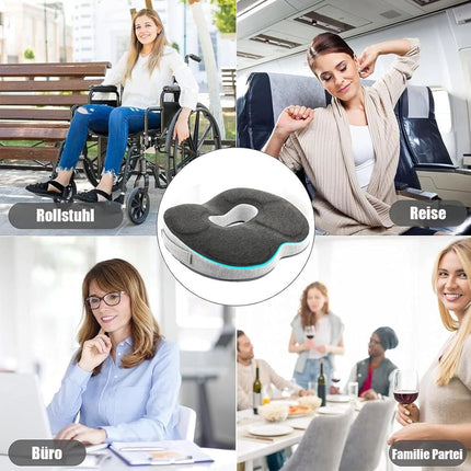 Cushion Seat Pillow Orthopaedic Coccyx Back Pain Relief Memory Foam Office Chair