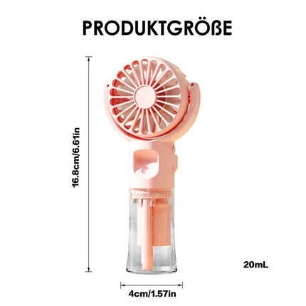 Portable Handheld Misting Fan Water Spray Fan 4 Adjustable-Speed Personal-Fan