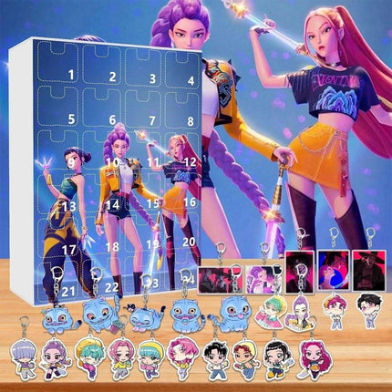 Kpop Demon Advent Calendar 2025 Keychain Countdown Calendar W/ 24 Keychain Toys