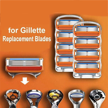 40PSC Shaving Razor Blades Refills Compatible for Gilette Fusion 5 Proglide Blue