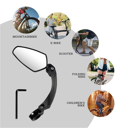 Adjustable Bicycle Rear View Mirror Left Right Cycling Rearview