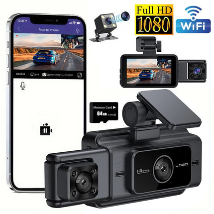 Wifi HD 1080P Car Dash Camera Night Vision Video Recorder Cam Front Rear Camera