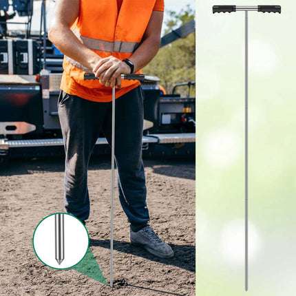 Stainless Steel Soil Probe Rod Height Adjustable Ground Probe Rod with T qrXdC·
