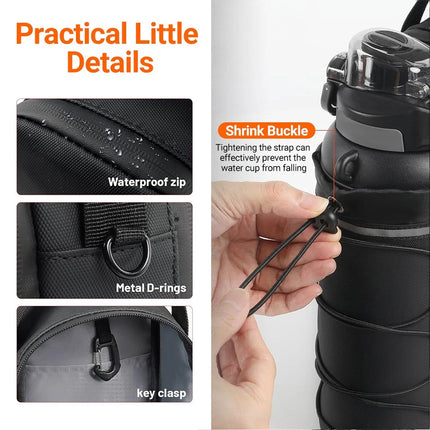 Portable  Gym Bag Water Bottle Holder Crossbody Sling Chest Bag Workout