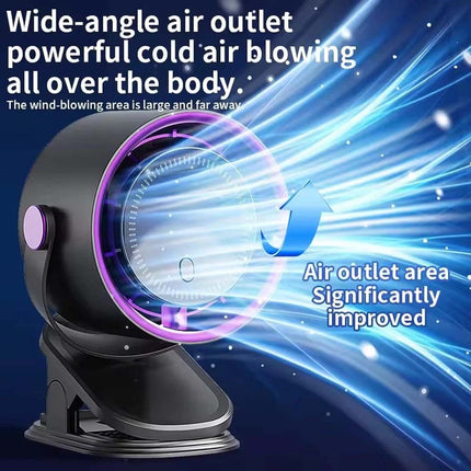 Desk Fan Portable Electric Table Desktop 360° Adjustable Air Circulator Fan