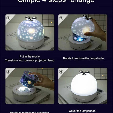 LED Light Projector Starry Sky Romantic Rotating Music Lamp