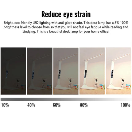 Touch LED Desk Lamp Bedside Study Reading Table Light USB Ports Dimmable