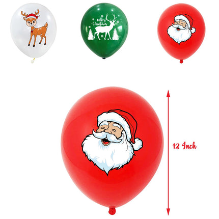 Merry Christmas Party Decoration Set, Banners, Cake & Cupcake Toppers, Balloons