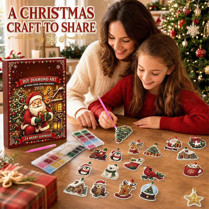 Christmas Advent Calendar 2026, 24 Pcs Diamonds Painting Kit Countdown Box