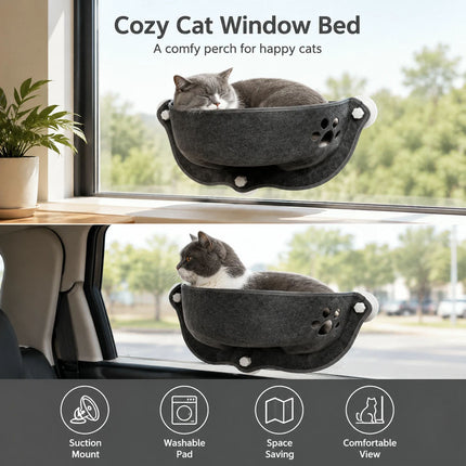 Cat Window Hammock With Strong Suction Cups Pet Kitty Hanging Sleeping Bed NEW
