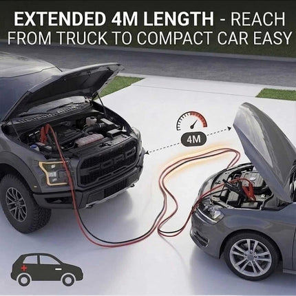 2000AMP Jumper Leads 4M Long Protection Car Battery Boost Cables Heavy Duty