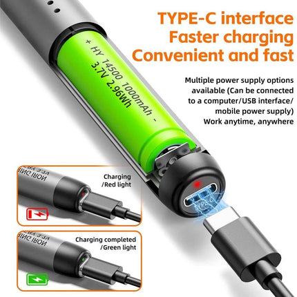 Cordless Soldering Iron Kit Usb Rechargeable Digital Display 5-speed Temperature Upgraded Version GRAY - Image 4