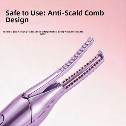 Fast Heating Electric Eyelash Curler Eyelash Curling Device Women Purple