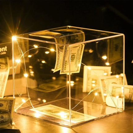 Piggy Bank for Adults , Must Break to Open, Clear Acrylic Money Bank