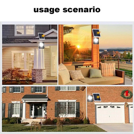 2PK 30000LM Solar Flood Lights Security Wall Yard Street Lamp Path Lamps Outdoor