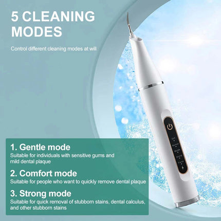 Electric Tooth Cleaner Ultrasonic Dental Scaler Tartar Plaque Calculus Remover White