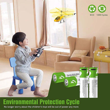 4X USB AA Lithium Ion Rechargeable Battery 1.5V 2600mAh Fast Charger Type C Lot