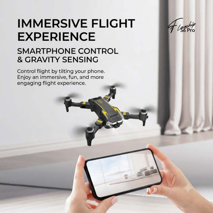 8K Camera Foldable Drone with Obstacle Avoidance and 3 Batteries - Black