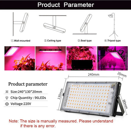 Full Spectrum Plant 96 LED UV Grow Light Halo Lamp For Indoor Hydroponic Plant
