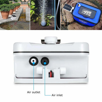 Day/Night Pond Oxygenator Solar Air Pump Water Tank Oxygen Aerator Pool Aquarium