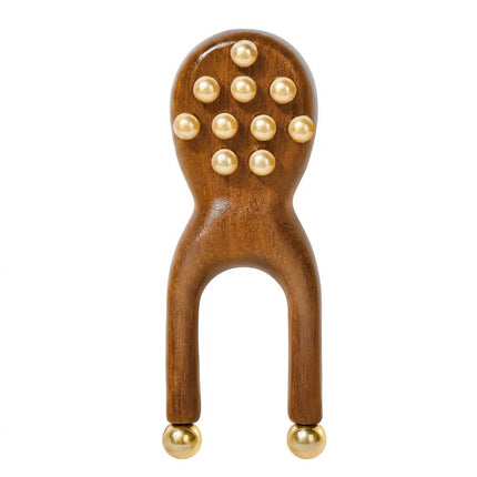 2 Pcs Five Teeth Body Meridian Massage Comb Wood Therapy Massage Comb Body Massage A+B