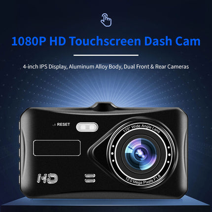 1080P Car Dash Camera Video DVR Recorder Front and Rear Night Vision Dual Cam