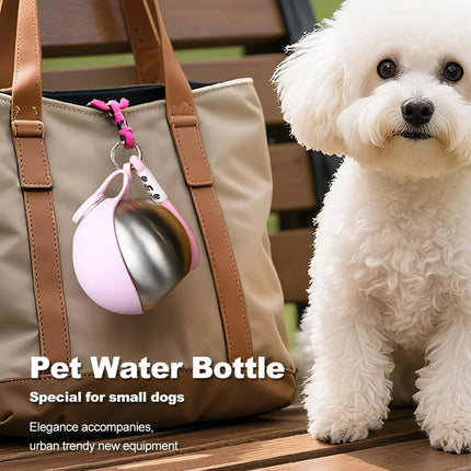 285ml 2-in-1 Portable Dog Water Bottle for Small Dogs - Compact Design for Outdoor Walking