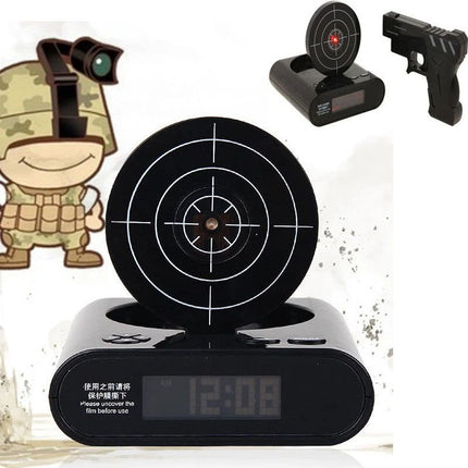 Laser Target  Shoot to Stop Game Alarm Clock LCD Screen Target Toys Gifts AU