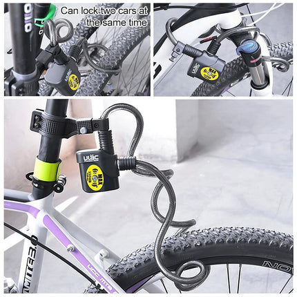 Cycling Bike Bicycle Anti Theft Alarm Lock Chain with Alarm Bike Security Alarm