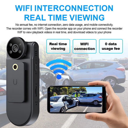 Police Body Camera 4K HD Portable Night Vision Police Cam Video DVR Recorder