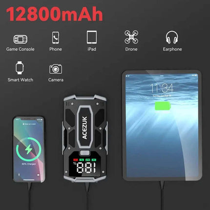 7000A Car Jump Starter Power Bank Pack Battery Booster Fast Charger Smart Cable