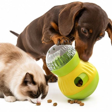 Pet Dog Cat Treat Food Dispenser Toy Slow Feeder Puzzle Interactive Ball Toy AU