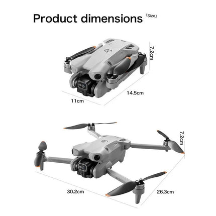 3 Batteries GT50 Foldable Drone with HD Dual Camera Quadcopter Long Flight Time Beginners Adults