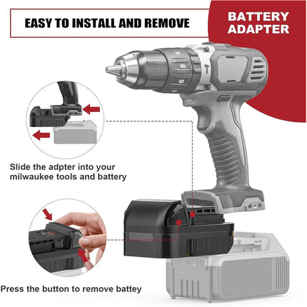 Battery Adapter Dewalt to for Milwaukee DL18ML 20V 60V Battery Convert to Power