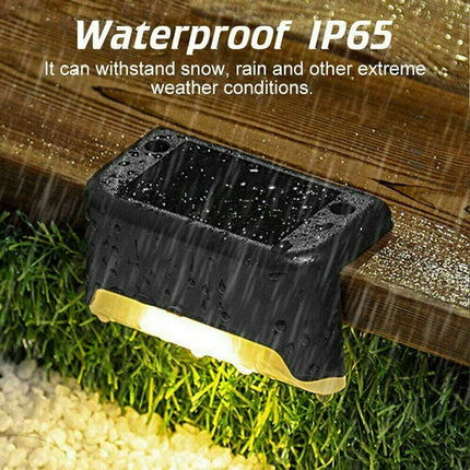 8PCS Outdoor Solar LED Deck Lights | Garden Pathway Patio Step Fence Stair Lamps