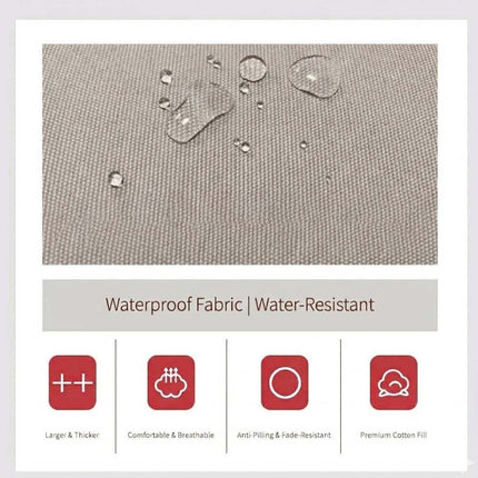 Waterproof Hanging Egg Chair Cushion Sofa Swing Chair Seat Relax Thick All-Weather Comfort Pad Light Grey