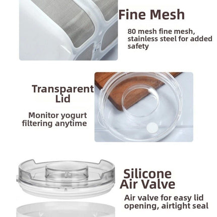 Stainless Steel Whey Separator Quick Strain Cheese Strainer Yogurt Making