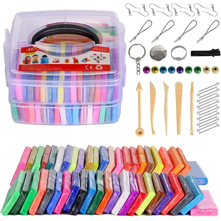 Polymer Clay Kit 46 Blocks Colors Oven Bake Clay Modeling DIY Boys And Girls TOYS Gifts AU