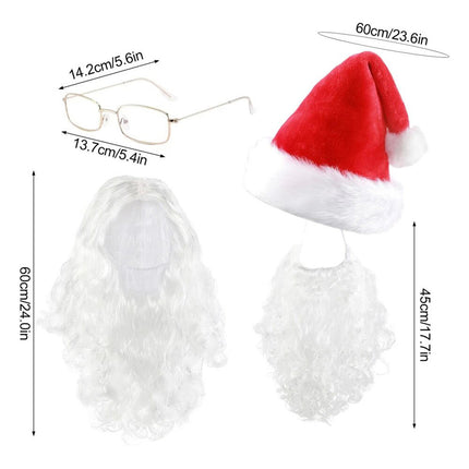 Santa Claus Wig Beard Set Father Christmas Fancy Dress Merry Xmas Party Costume