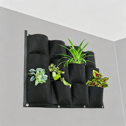 2PCS 12-Pocket Vertical Wall Planter Bags, Hanging Herb Plant Grow Bags for Home Decor