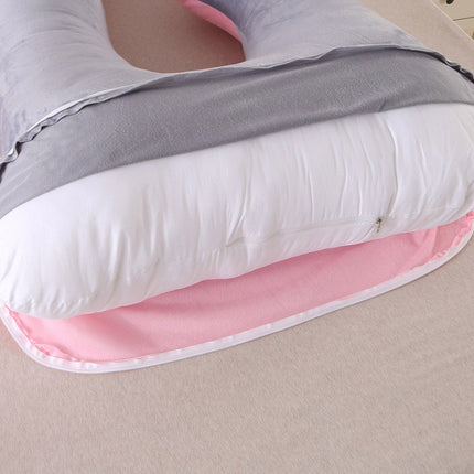 J-Shaped Pregnancy Maternity Pillow Removable Washable Cover 70 x 145cm