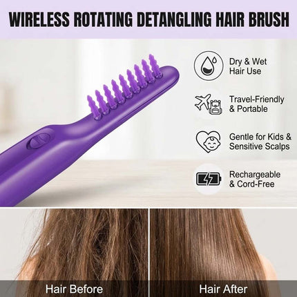 Electric Detangling Brush Portable Adult Wet Dry Hair Detangler