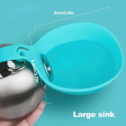285ml 2-in-1 Portable Dog Water Bottle for Small Dogs - Compact Design for Outdoor Walking